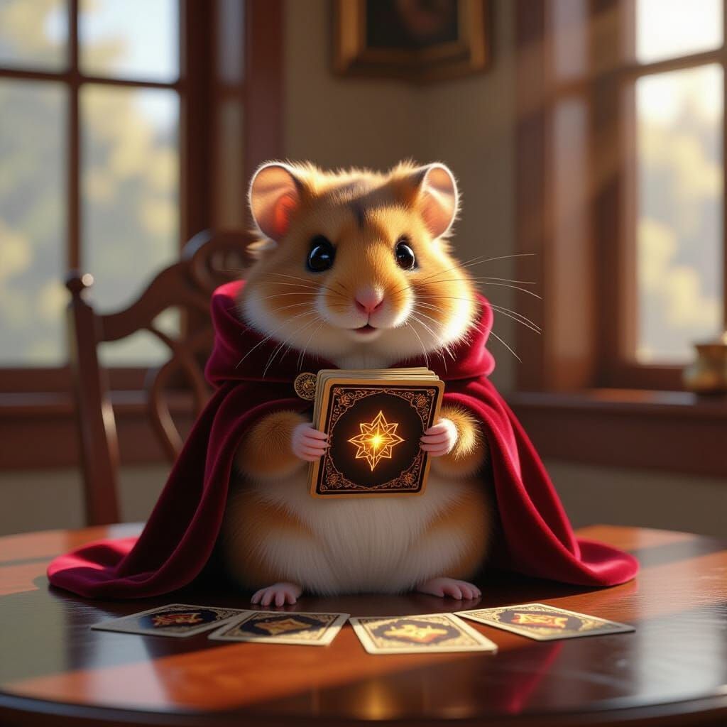 Hamster Card Reader in Ornate Fantasy Style