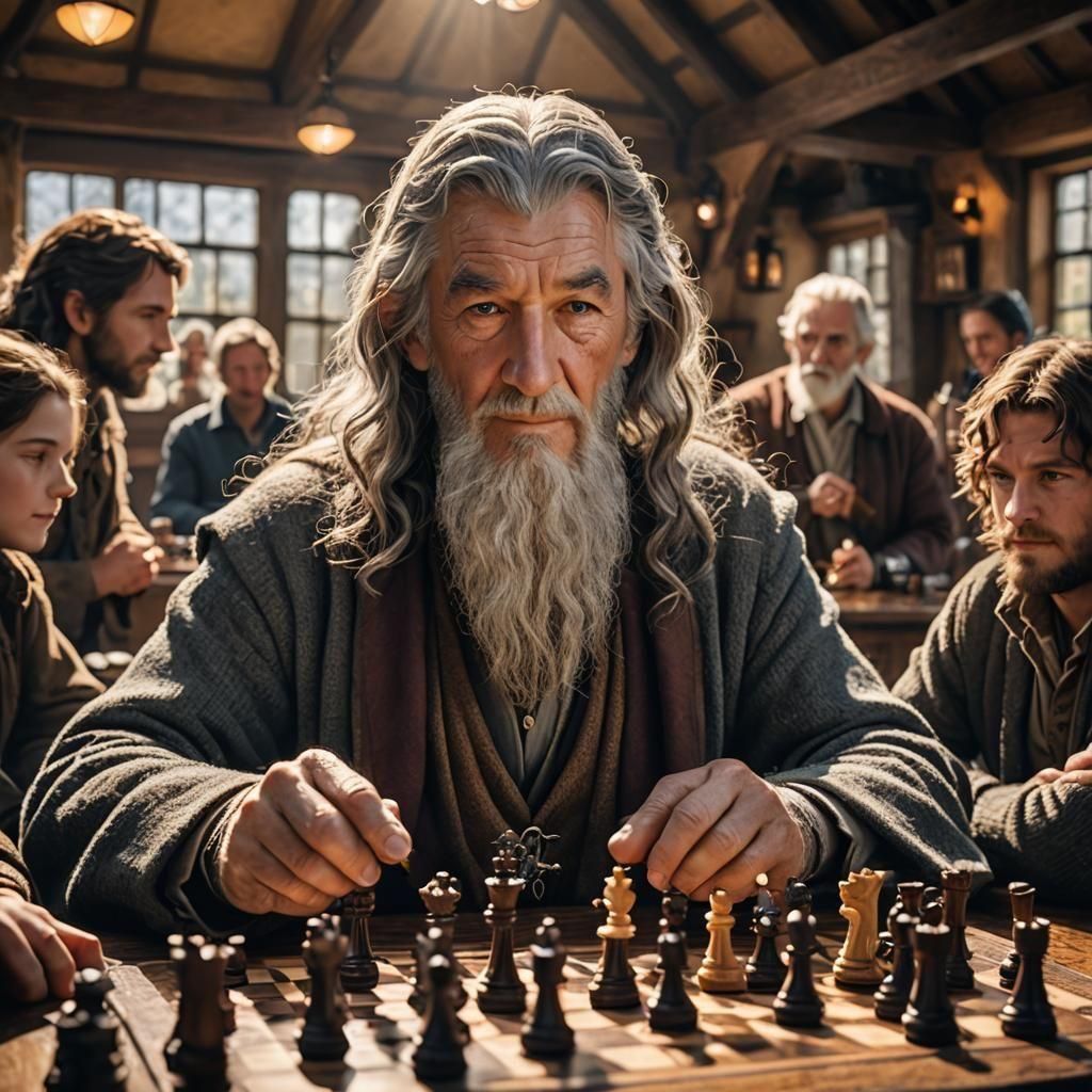 Gandalf Plays Chess in a Tavern: Photography