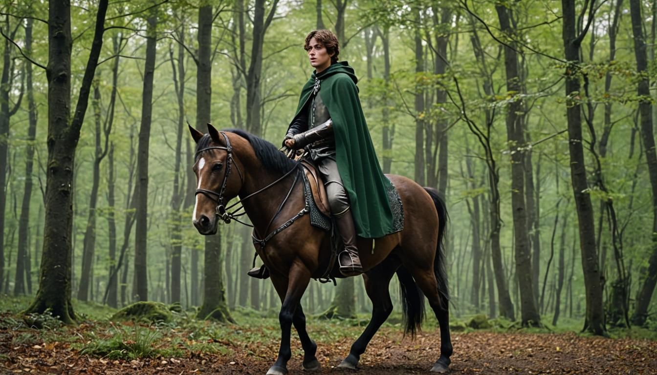 Equestrian Archer in Dark Fantasy Style