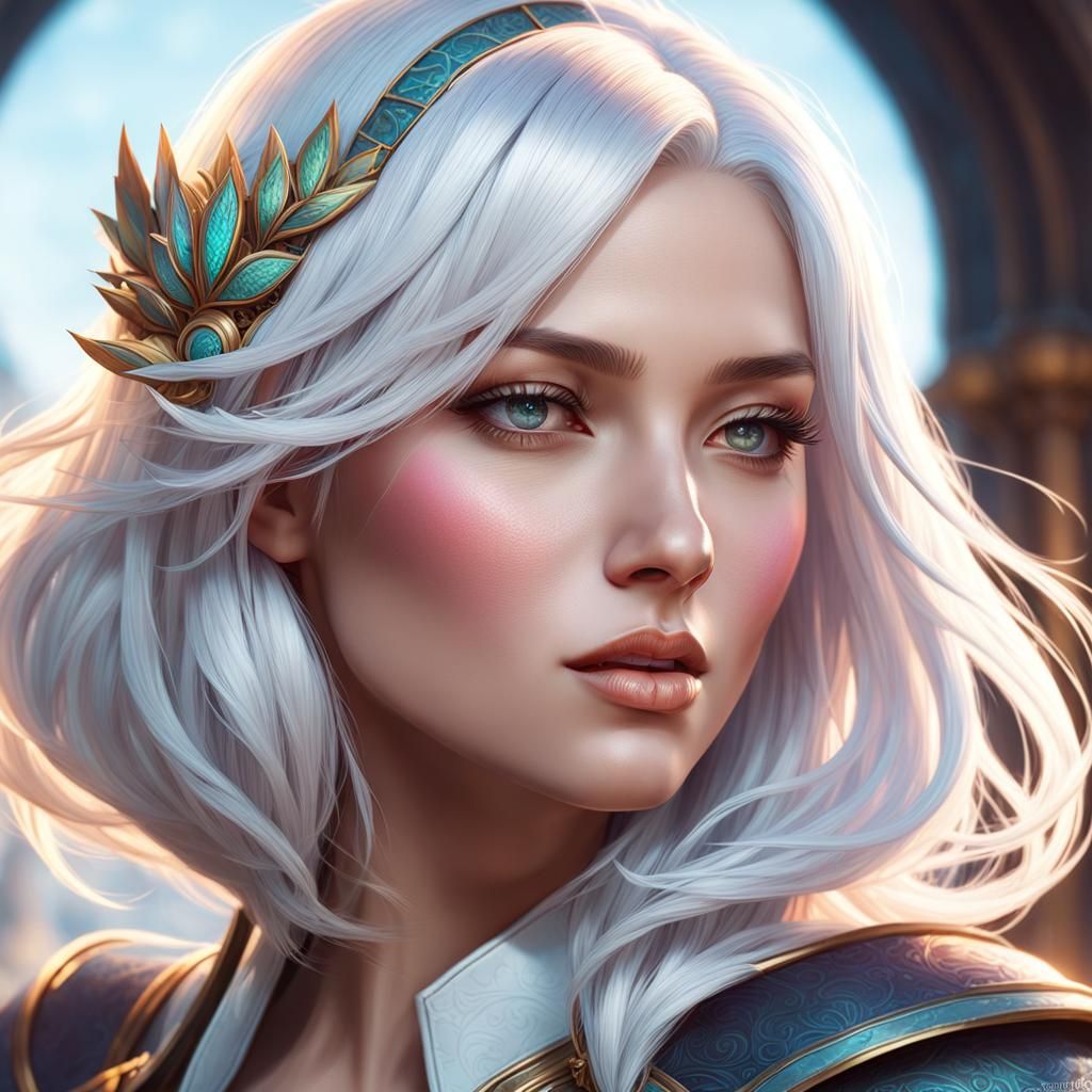 Fantasy Girl Portrait in Dynamic Lighting