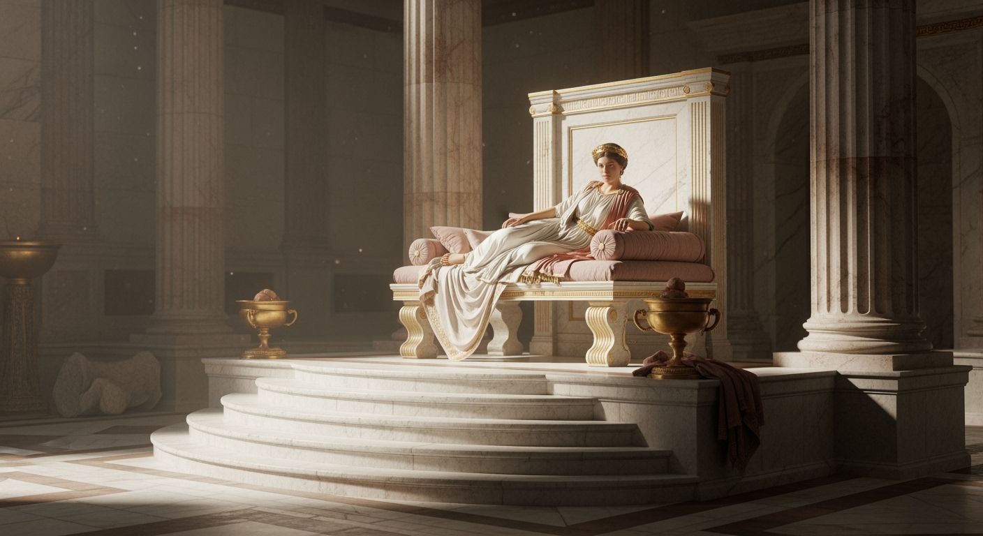Majestic Roman Empress in Imperial Palace