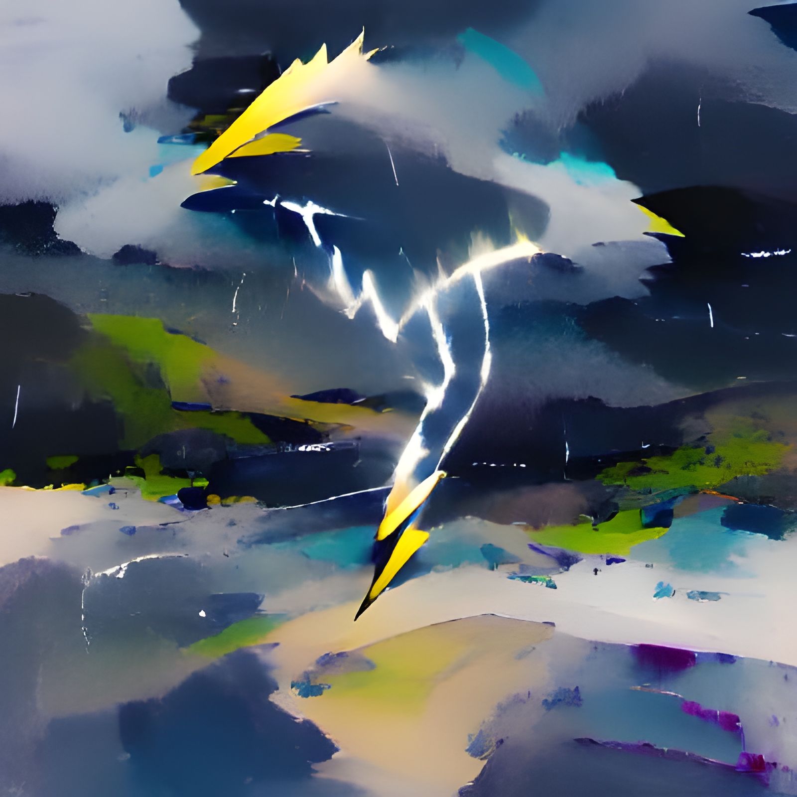 Dramatic Lightning Bolt Strikes During Storm
