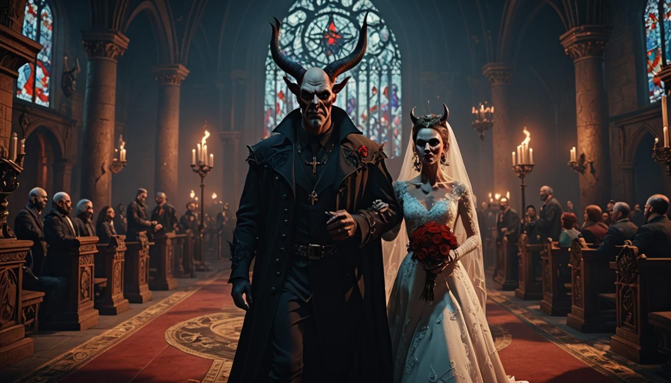 Grotesque Wedding in Satan's Church: 3D Game Art