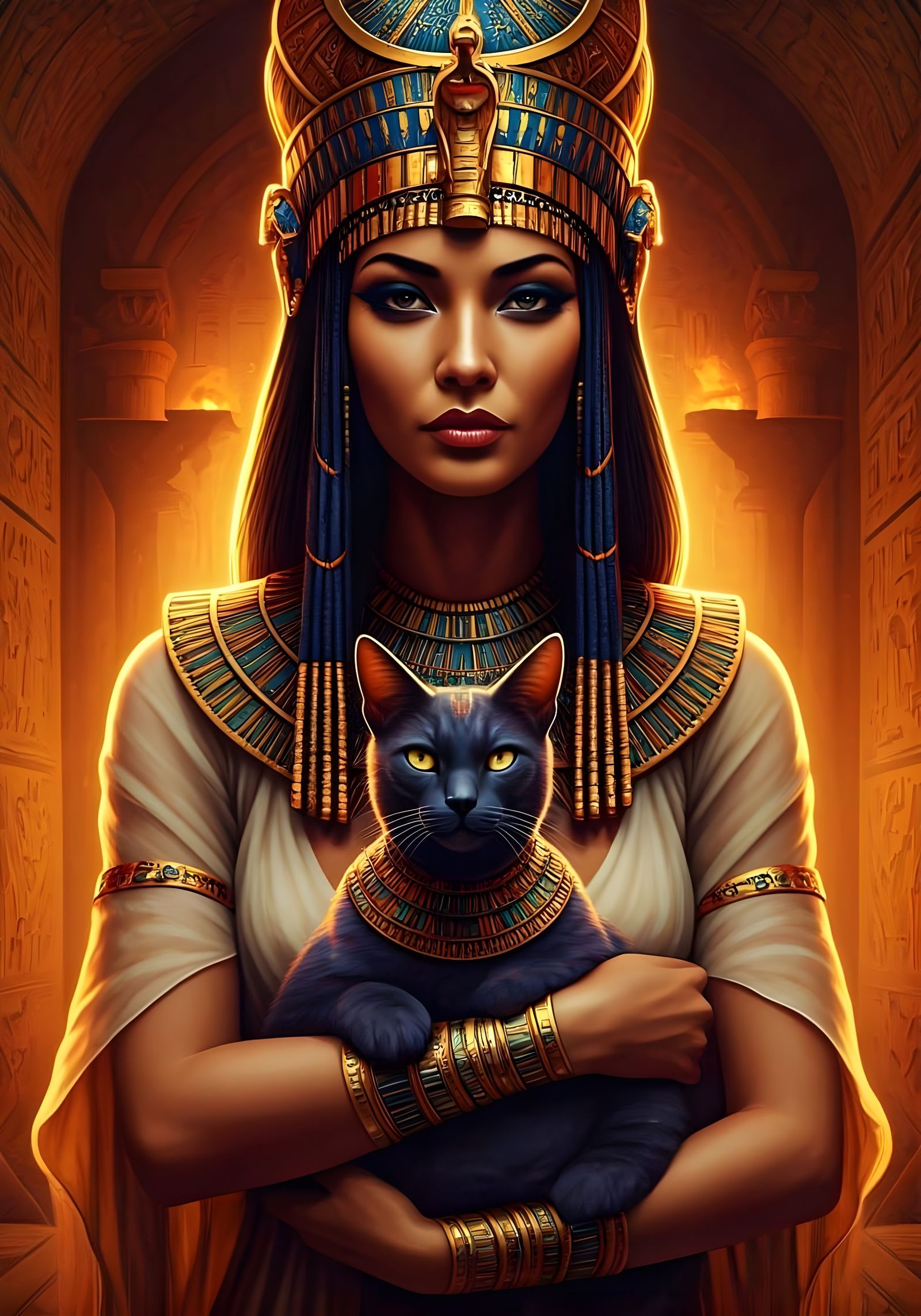 Egyptian Princess in Whimsical Fantasy Style