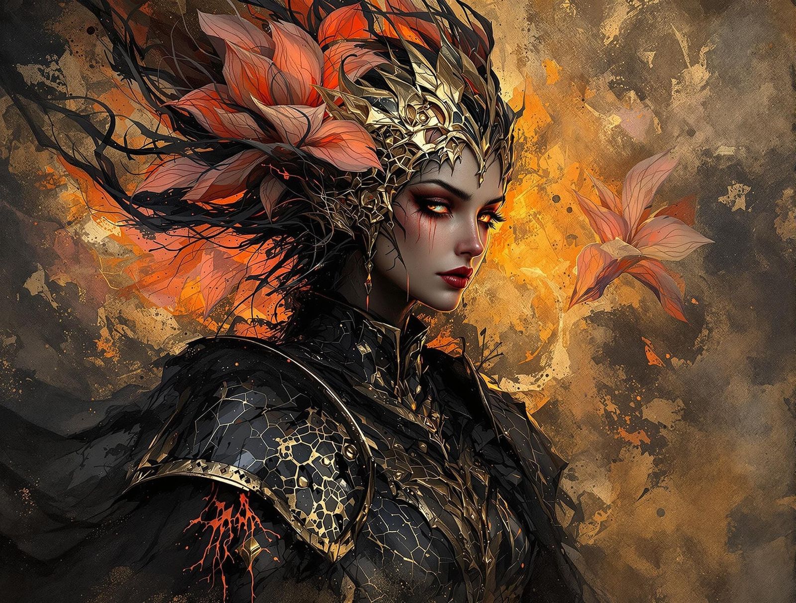 Dark Flower Empress in Velvet Armor