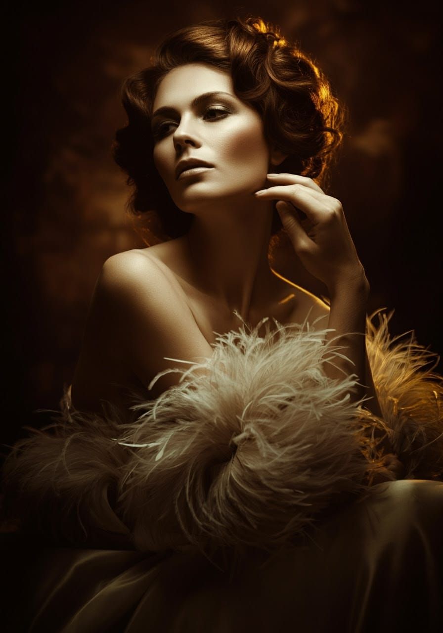 Ethereal Portrait in Golden Light