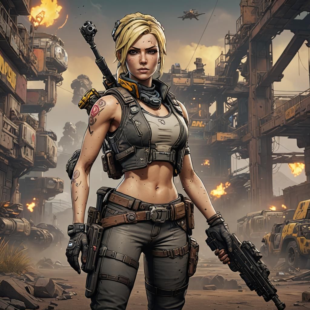 Blonde Female Gunner from Borderlands 3