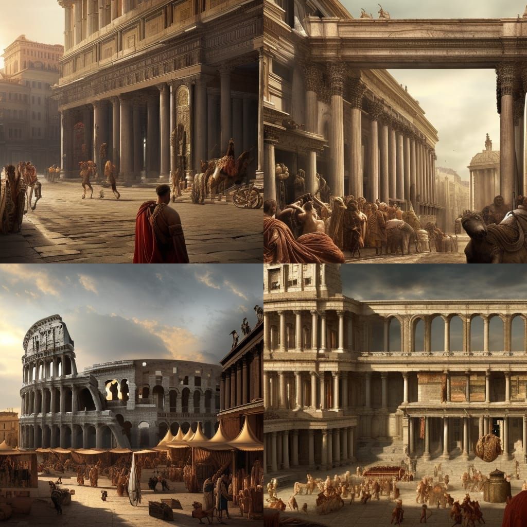 Epic Roman Market Entrance: Digital Matte Painting