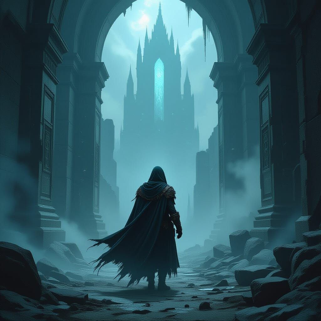 Exploring Ancient Ruins in Dark Gothic Style
