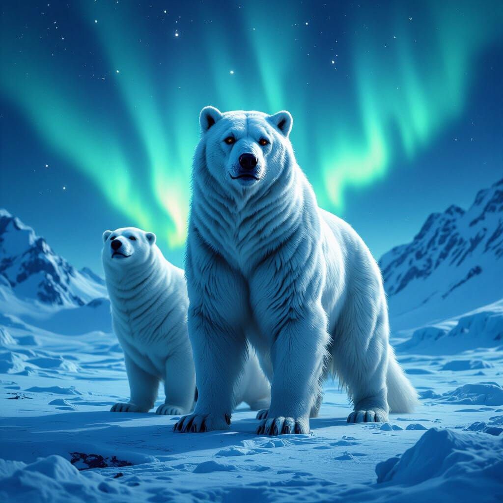 Hybrid Antarctic Creature with Dino Legs and Dog Face