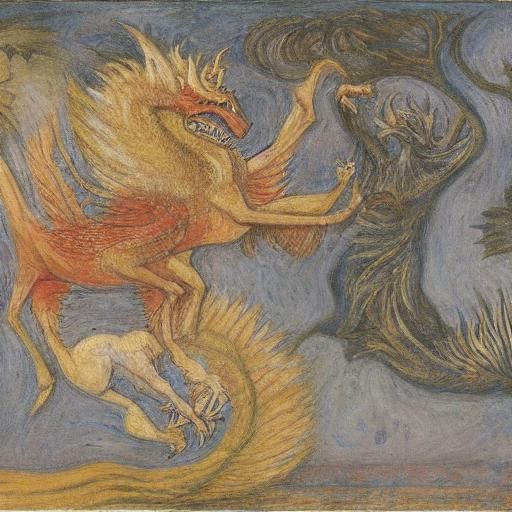 Grotesque Dragon in Renaissance Style