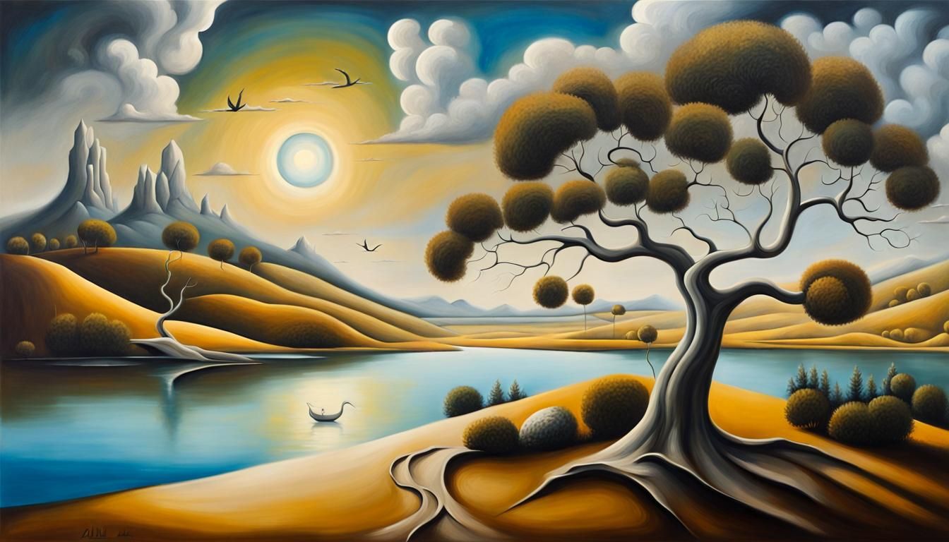 Surreal Landscape Oil Painting
