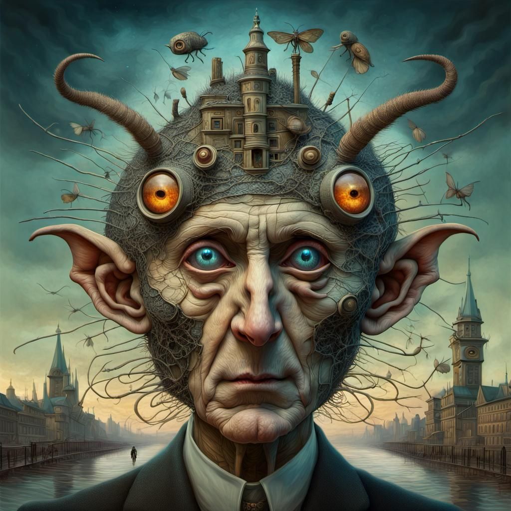 Monstrous Vermin in Collage-Like Magical Realism Style