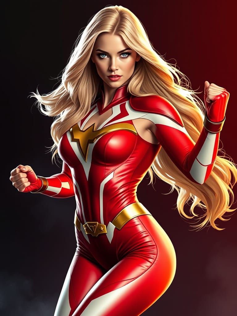 Giorgia Whigham as Power Girl, Kryptonian Superheroine in Ic...