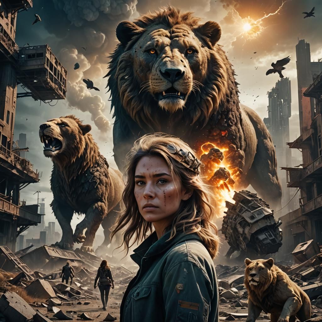 Woman Transforms into Bear in Apocalyptic Wasteland