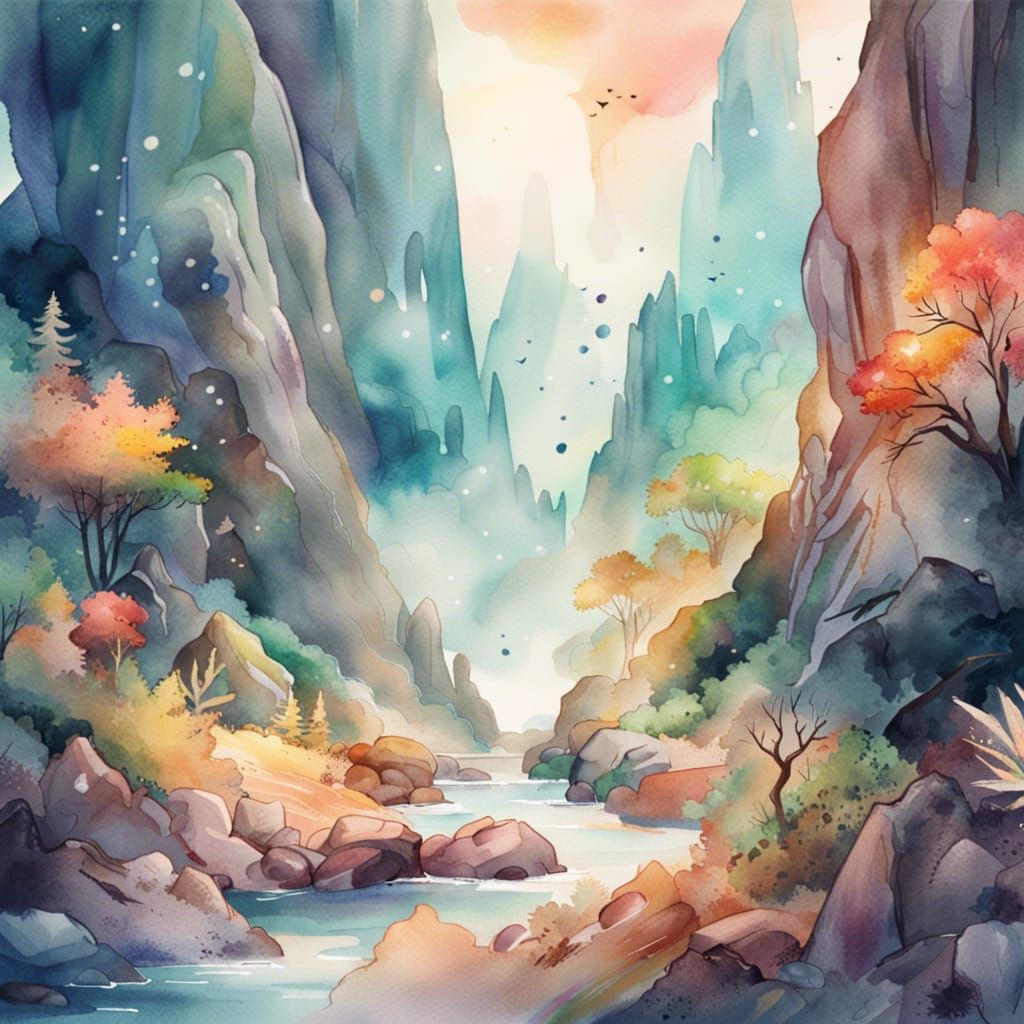 Epic Watercolor Digital Illustration in 4D