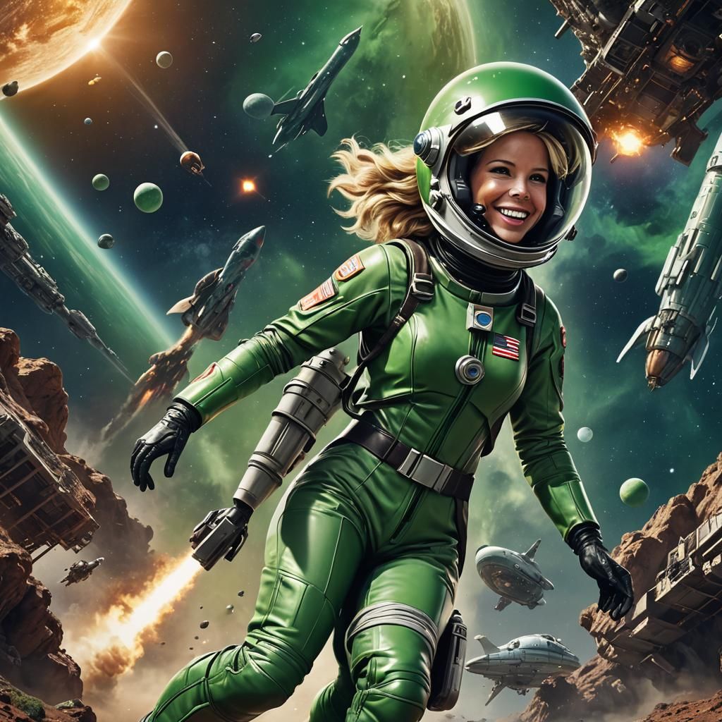 1950s Space Woman Movie Poster