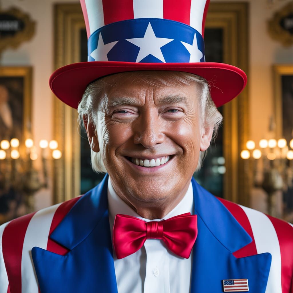 Donald Trump as Uncle Sam Portrait in Comic Book Style