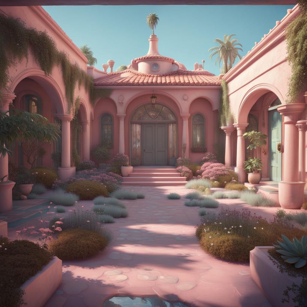 Los Angeles Bungalow Enclave in Pastel Colors