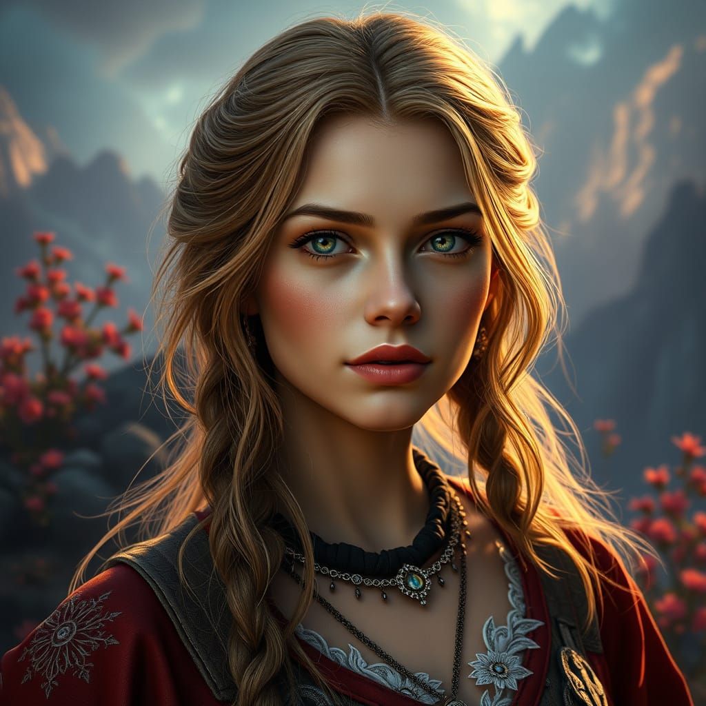 Enchanted Realism Portrait of a Modern Goddess