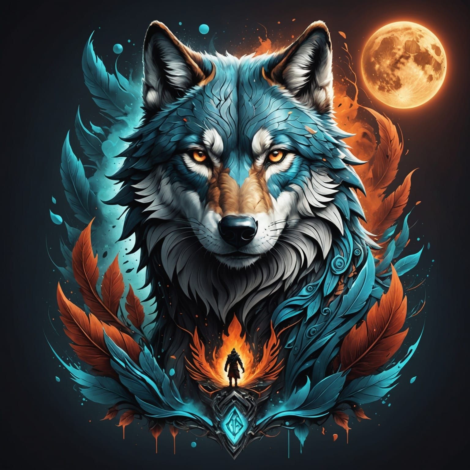 Wolf Tattoo Design: Strength, Endurance, Inner Struggle