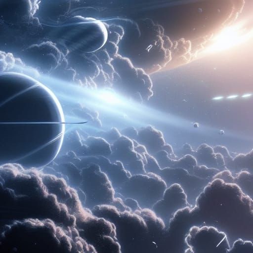 Epic Outer Space Digital Matte Painting