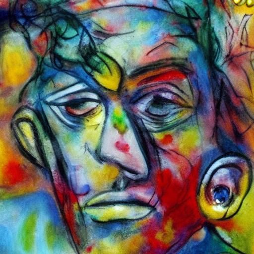 Emotional Portrait in Watercolor Surrealism