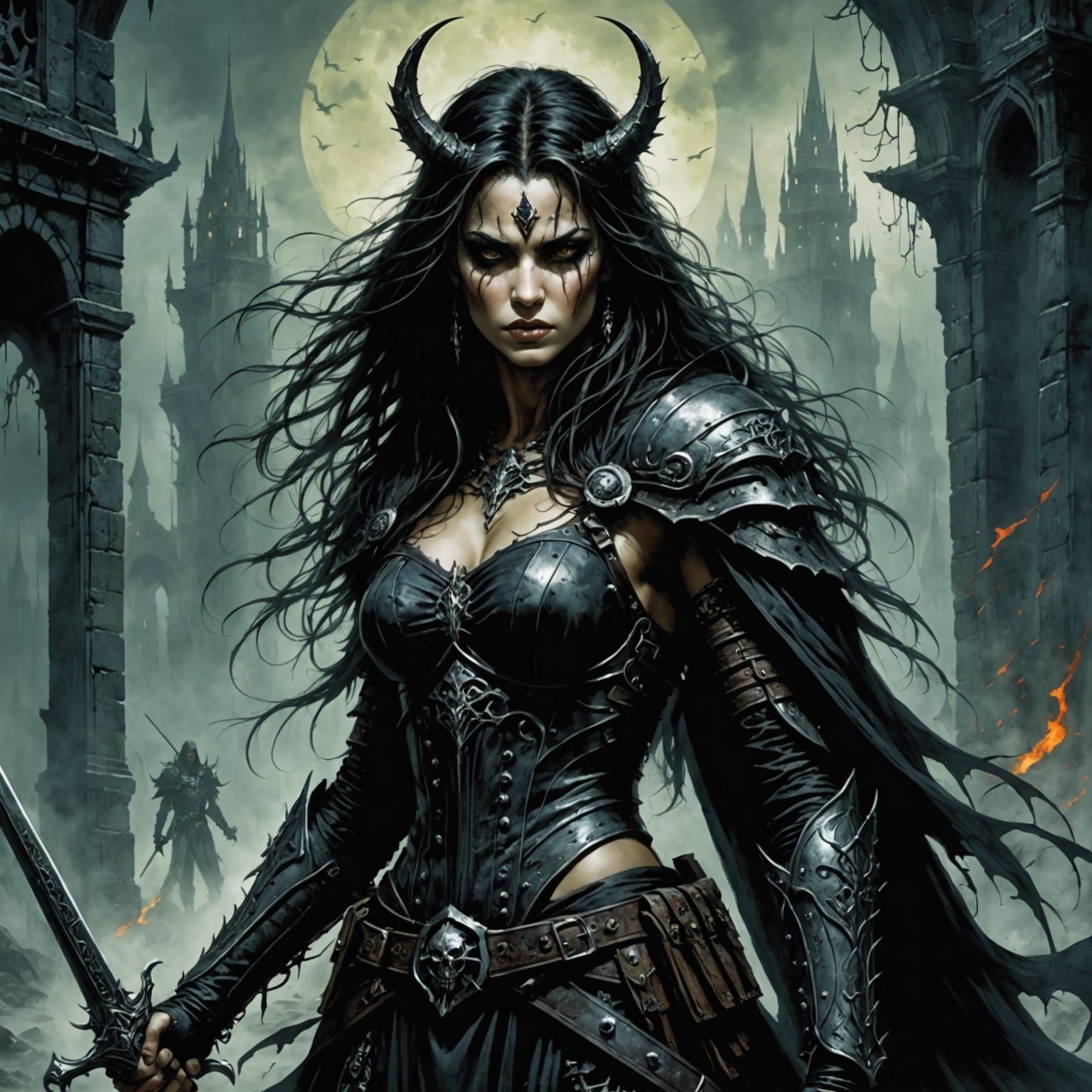 Dark Fantasy Illustrations in Grimdark Style