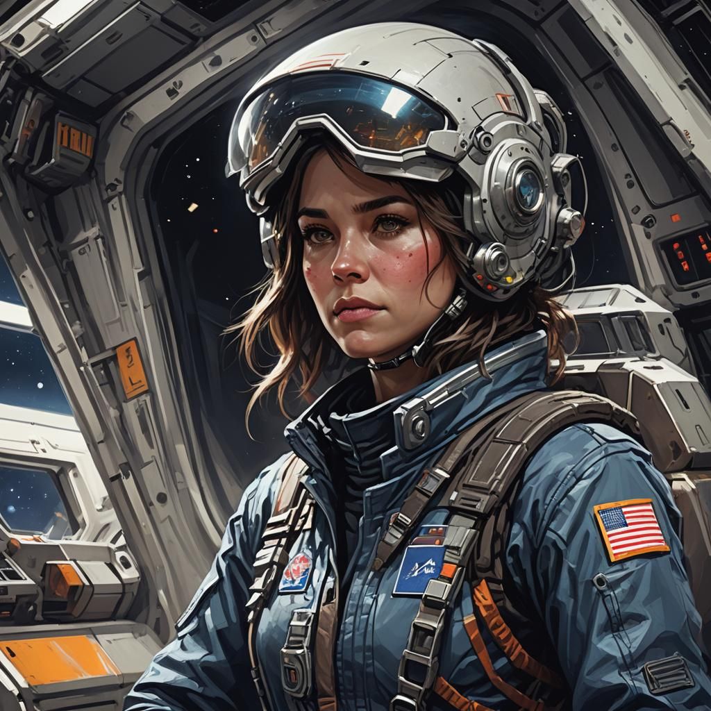 Sci-Fi Space Trucker Portrait