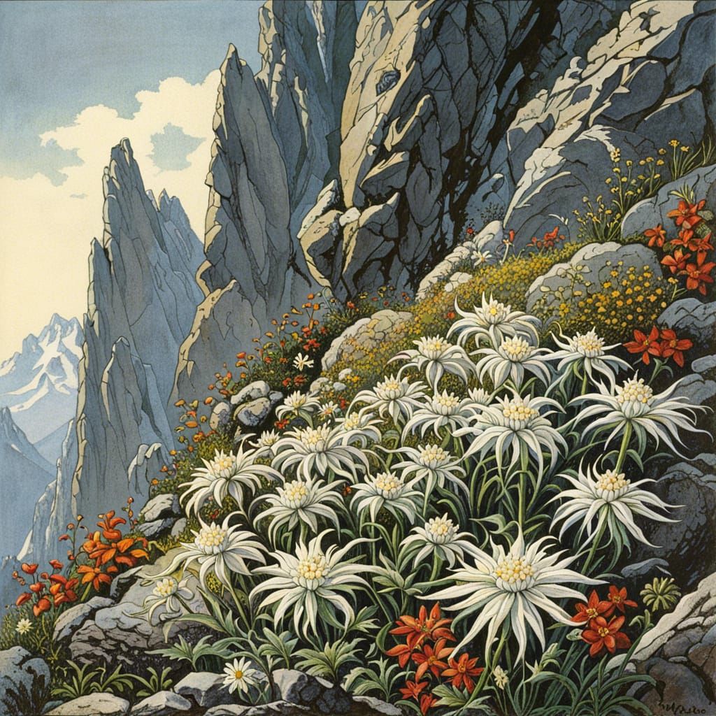 Edelweiss in the Austrian Alps: Mignola and Pieck Style