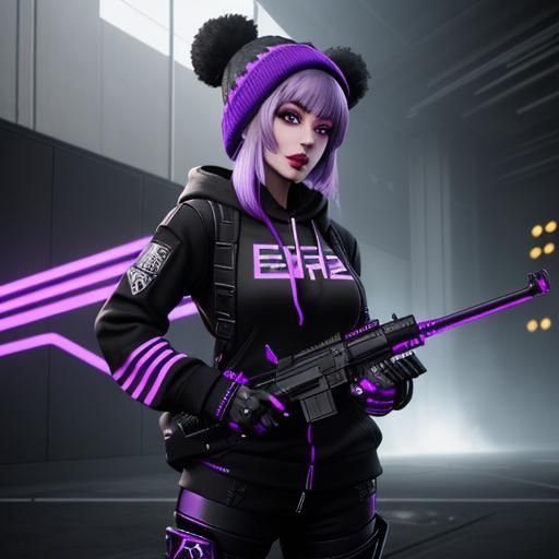 Futuristic Robot Girl: Uzi Doorman Mech Design