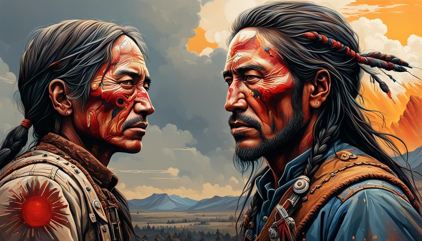 Hyperrealistic Wounded Knee Massacre Concept Art