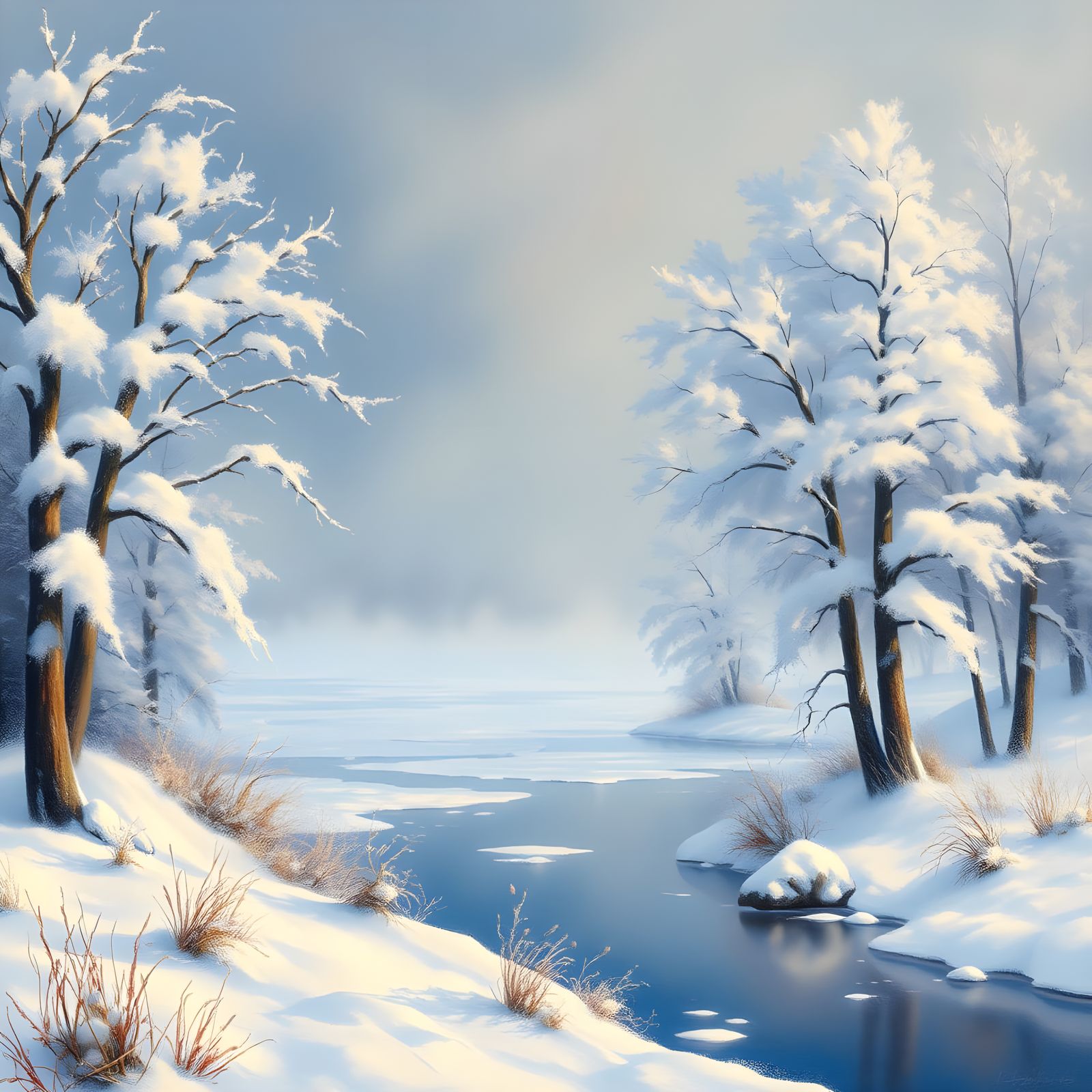 Winter Wonderland: A Peaceful Snow Landscape