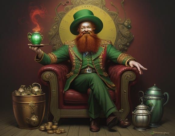Whimsical Leprechaun Embodies Good Fortune in Enchanting Eme...