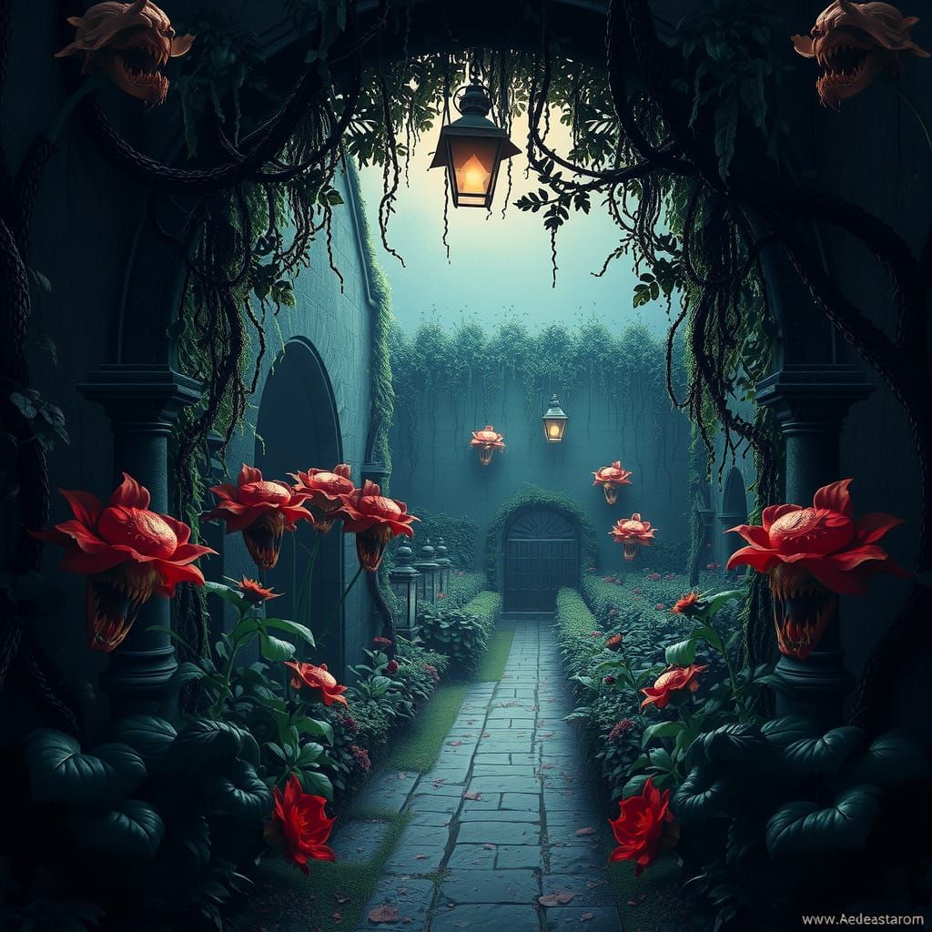Creepy Garden with Flowers That Have Teeth