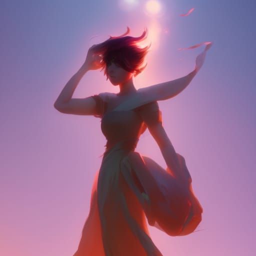 Fae Male Portrait in Anime Key Visual Style