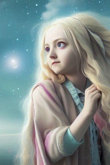Luna Lovegood Concept Art in Amano Style