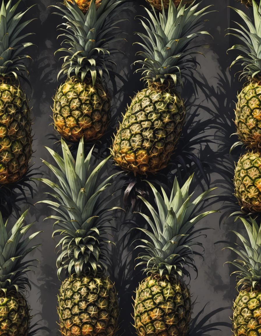 Sinister Gothic Pineapple: An Illustrative Dark Fantasy