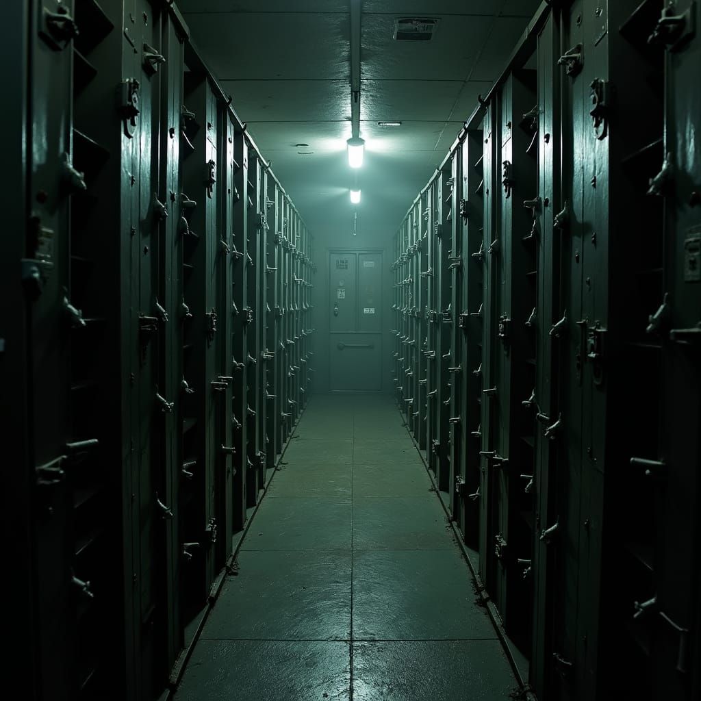 Eerie Alcatraz Prison Cells in Film Noir Style