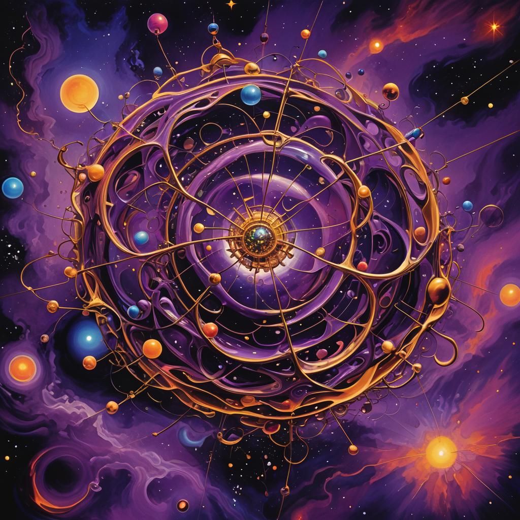 Mysterious Molecule in a Psychedelic Dreamscape