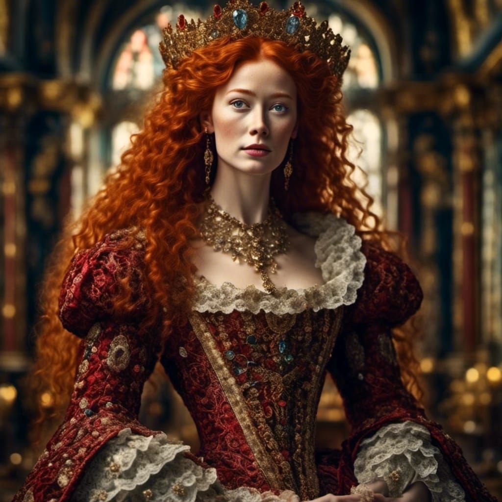 Young princess Elizabeth Tudor, later an Elizabethan queen.