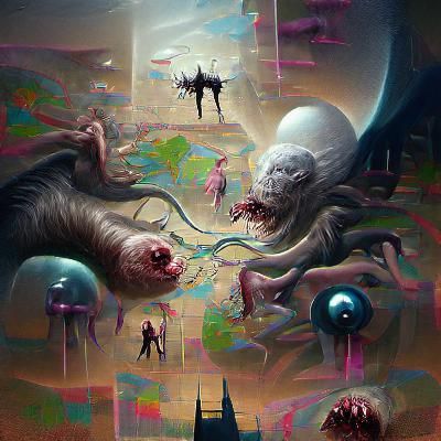 Sinister Surreal World as Fantasy Illustration