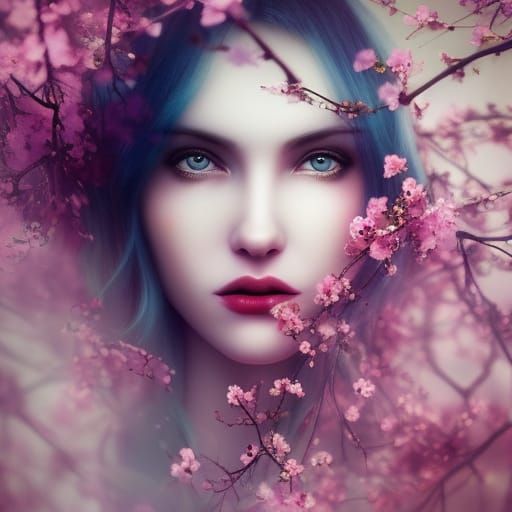 Cherry Blossom Queen in Sensual Style