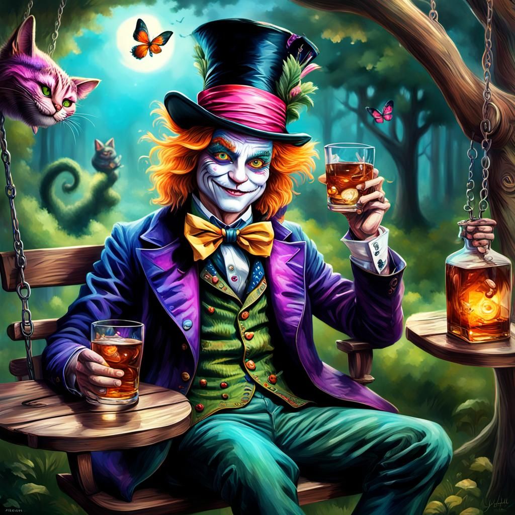 Mad Hatter and Cheshire Cat Whiskey Break
