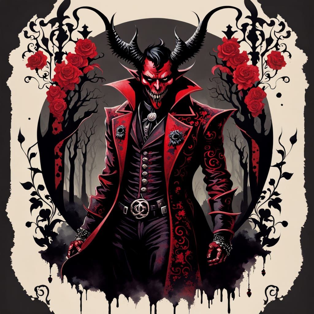 Gothic Demon in Vintage Chanel Style