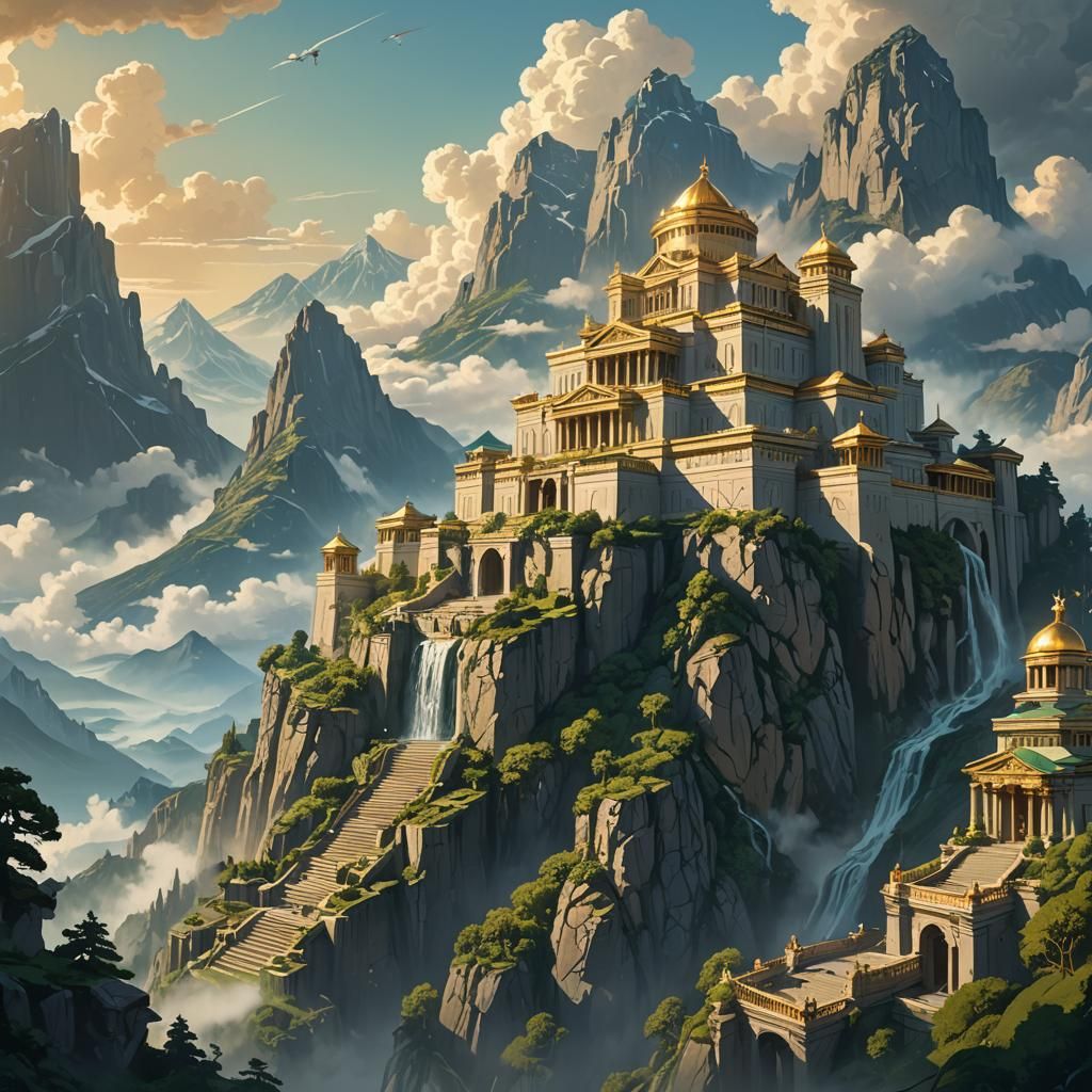 Mount Olympus: Epic Fantasy Concept Art