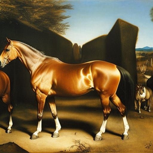 Dramatic Horse Anatomy Inspired by Classical Masters