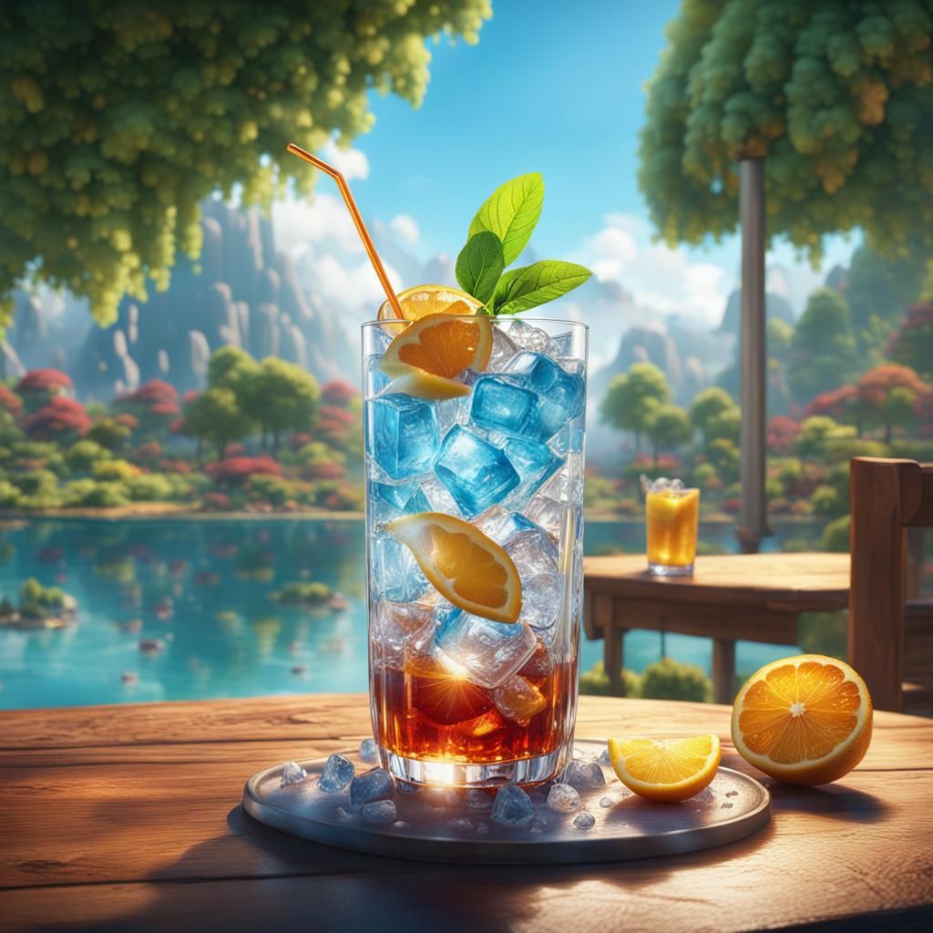 Refreshing Drink on a Beautiful Summer Day