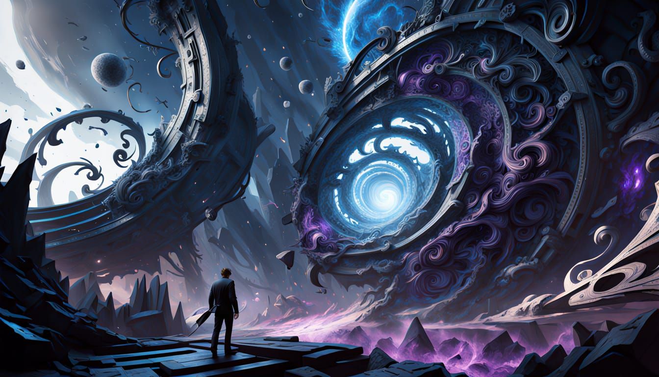 Dark Fantasy Concept Art of FLIZDIZ Gazing into the Void