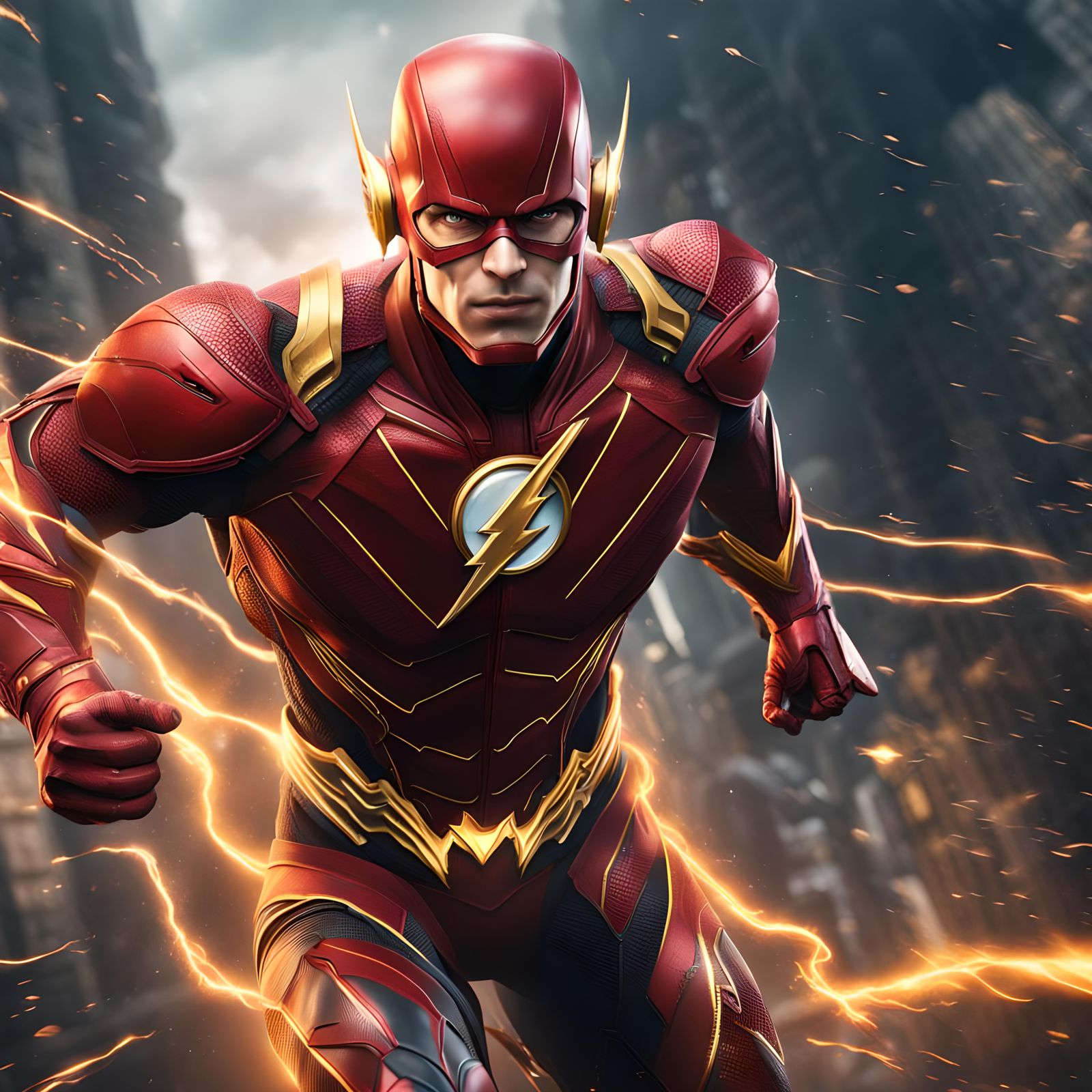 Dynamic Flash Superhero Concept Art